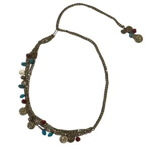 Women’s boho chain belt with beads
